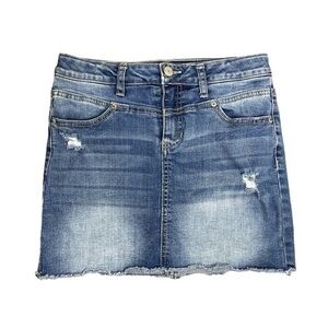 Hippie Girl Regular Rise Denim‎ Distressed Skirt Size 12 Girl's